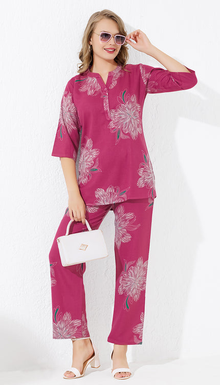 Womens Viscose Printed Co-Ord Set