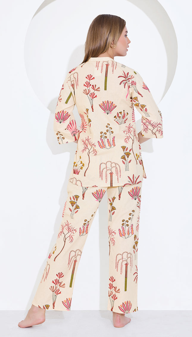 Womens Cotton Printed Co-Ord Set
