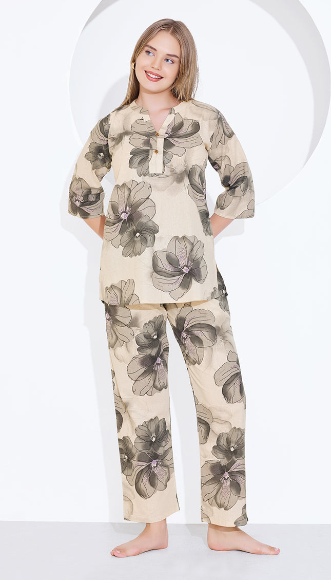 Womens Cotton Printed Co-Ord Set