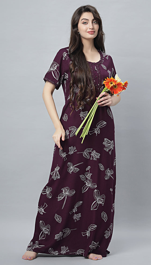 Womens Nightwear Full-Length Nighty