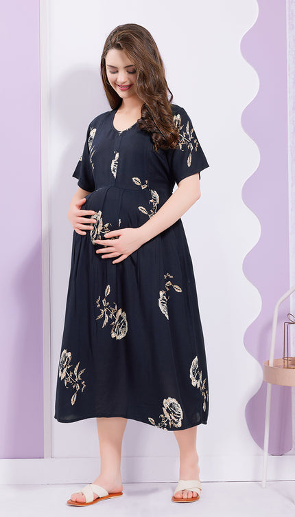 Womens Maternity Short Nighty | Comfortable & Breathable