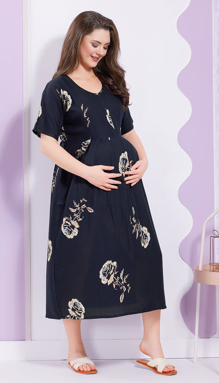 Womens Maternity Short Nighty | Comfortable & Breathable