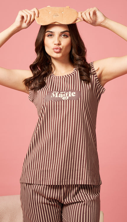 Womens Cotton Printed Night Suit Set