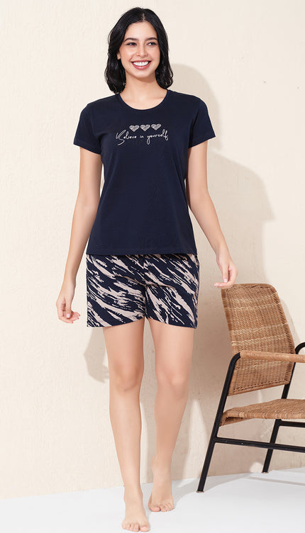 Womens Cotton Printed Night Suit Set