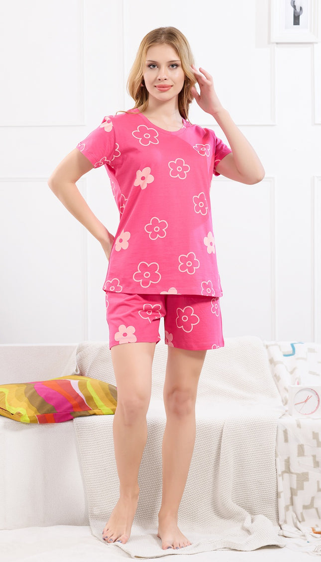 Womens Cotton Printed Night Suit Set