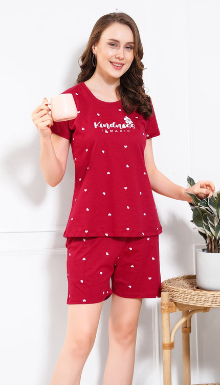 Women’s Cotton Printed Night Suit Set