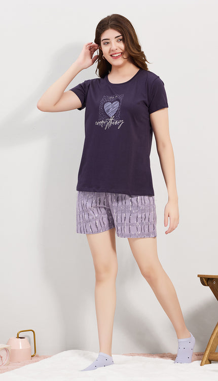Women’s Cotton Printed Night Suit Set